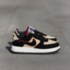 Nike Air Force 1 Low - Siyah/Bej Kontrastlı Süet 1 1 kopya