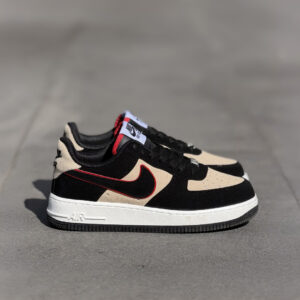 Nike Air Force 1 Low - Siyah/Bej Kontrastlı Süet