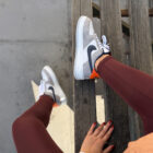 Nike Air Force 1 Low Gri Süet - Lacivert ve Turuncu Detaylı 3 2 3