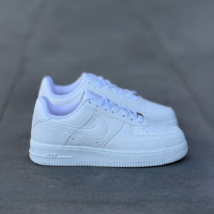 Nike Air Force 1 Low '07 Premium - Tam Beyaz Dokulu Deri