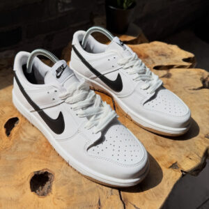 Nike Dunk Low White Black Gum Sole - Retro Deri Spor Ayakkabı