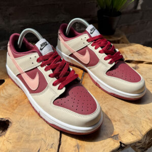 Nike Dunk Low Burgundy & Cream - Bordo Krem Deri Sneaker