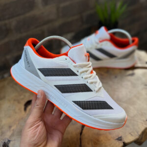 Adidas Adizero RC 5 Erkek Koşu Ayakkabısı - Beyaz Turuncu Detaylı