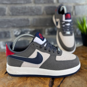Nike Air Force 1 Low Suede - Haki Bej ve Lacivert Detaylı