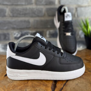 Nike Air Force 1 Low Siyah Beyaz - Klasik Deri Sneaker