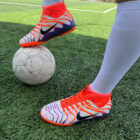 Nike Mercurial Superfly Halı Saha Kramponu (White / Strike Orange / Purple Pack) 3 beyaz 1 10