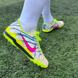 Nike Mercurial Vapor Pro TF Bileksiz Beyaz-Neon Halı Saha Ayakkabısı