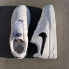 Nike Air Force 1 Low White Black Pütürlü Deri Unisex Sneaker 3 1 29