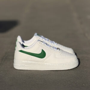 Nike Air Force 1 Low White Pine Green Dokulu Deri Unisex Sneaker