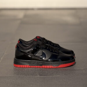 Nike Dunk Low Siyah Rugan Kırmızı Detaylı Unisex Spor Ayakkabı