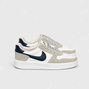 Nike Ebernon Low – Gri Süet & Lacivert Detaylı Retro Sneaker