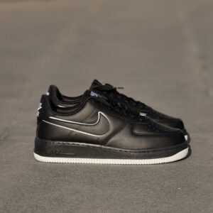 Nike Air Force 1 Low Black White Outline Unisex Deri Sneaker
