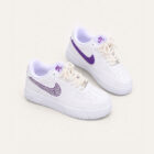Nike Air Force 1 Custom Mor Taş Detaylı & Halat Bağcıklı Sneaker 5 4