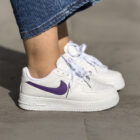 Nike Air Force 1 Low Dokulu Beyaz Unisex Deri Sneaker 1 4 24