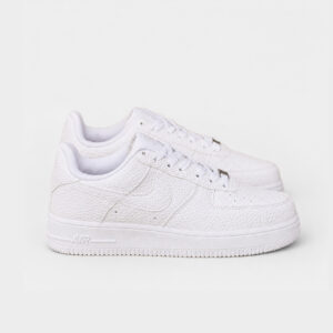 Nike Air Force 1 Low Dokulu Beyaz Unisex Deri Sneaker