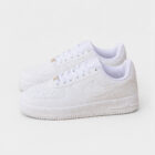 Nike Air Force 1 Low Dokulu Beyaz Unisex Deri Sneaker 3 f2