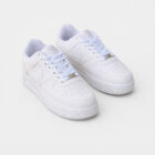 Nike Air Force 1 Low Dokulu Beyaz Unisex Deri Sneaker 5 f22
