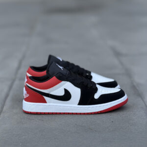 Anasayfa 39 Air Jordan 1 Low White / Black / Gym Red Unisex Deri Sneaker