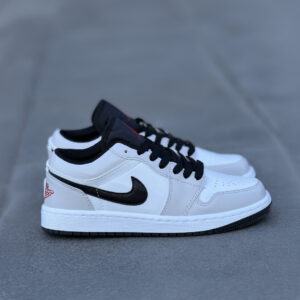Anasayfa 47 Air Jordan 1 Low Light Smoke Grey / Gym Red Unisex Deri Sneaker
