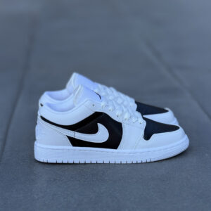 Air Jordan 1 Low Reverse Panda White / Black Unisex Deri Sneaker