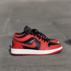 Air Jordan 1 Low White / Black / Gym Red Unisex Deri Sneaker 1 1 9
