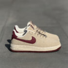 Nike Air Force 1 Low Beige Suede / Bordeaux Unisex Sneaker 1 1 kopya