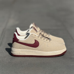 Anasayfa 35 Nike Air Force 1 Low Beige Suede / Bordeaux Unisex Sneaker