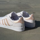 Adidas Originals Superstar Beyaz / Rose Gold Sneaker – Parlak Pembe Altın Çizgili Kadın Deri Spor Ayakkabı 6 19 1