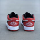 Air Jordan 1 Low White / Black / Gym Red Unisex Deri Sneaker 5 2 1