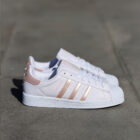 Adidas Originals Superstar Beyaz / Rose Gold Sneaker – Parlak Pembe Altın Çizgili Kadın Deri Spor Ayakkabı 1 22
