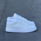 Air Jordan 1 Low All White Düz Beyaz Unisex Deri Sneaker 1 3 7