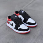 Air Jordan 1 Low White / Black / Gym Red Unisex Deri Sneaker 2 4 1