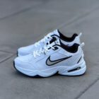 Nike Air Monarch IV White / Black / Metallic Silver Unisex Deri Sneaker 5 4 12