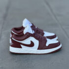 Air Jordan 1 Low White Bordeaux / Burgundy Unisex Deri Sneaker 1 4 4