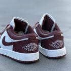 Air Jordan 1 Low White Bordeaux / Burgundy Unisex Deri Sneaker 6 5 2