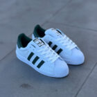 Adidas Superstar White / Collegiate Green Unisex Deri Sneaker 2 7 1
