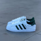 Adidas Superstar White / Collegiate Green Unisex Deri Sneaker 4 8 1