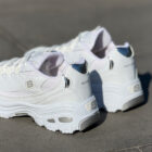Skechers D'Lites White / Metallic Silver Kadın Deri Sneaker 5 26