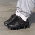Nike Shox TL Tamamı Siyah Sneaker – Triple Black Yaylı Taban Y2K Spor Ayakkabı 6 38