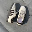 Adidas Originals Samba OG Krem / Kahverengi Sneaker – Süet T-Burunlu Wonder White Deri Spor Ayakkabı 3 4