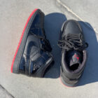 Air Jordan 1 Mid Black Patent / Gym Red Unisex Deri Sneaker 4 44