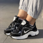 Nike Tech Hera Siyah / Beyaz Sneaker – Yüksek Kalın Taban Y2K Kadın Spor Ayakkabı 3 NIKE SIYAH BEYAZ 3