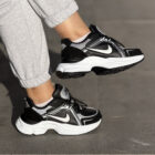 Nike Tech Hera Siyah / Beyaz Sneaker – Yüksek Kalın Taban Y2K Kadın Spor Ayakkabı 4 NIKE SIYAH BEYAZ 4