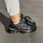 Nike Tech Hera Siyah / Füme Sneaker – Yüksek Kalın Taban Y2K Kadın Spor Ayakkabı 1 NIKE SIYAH FUME 1