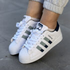 Adidas Originals Superstar Pastel Sneaker – Renkli Çizgili Beyaz Deri Kadın Spor Ayakkabı 2 superstar beyaz 2