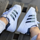 Adidas Originals Superstar Pastel Sneaker – Renkli Çizgili Beyaz Deri Kadın Spor Ayakkabı 6 superstar beyaz 3